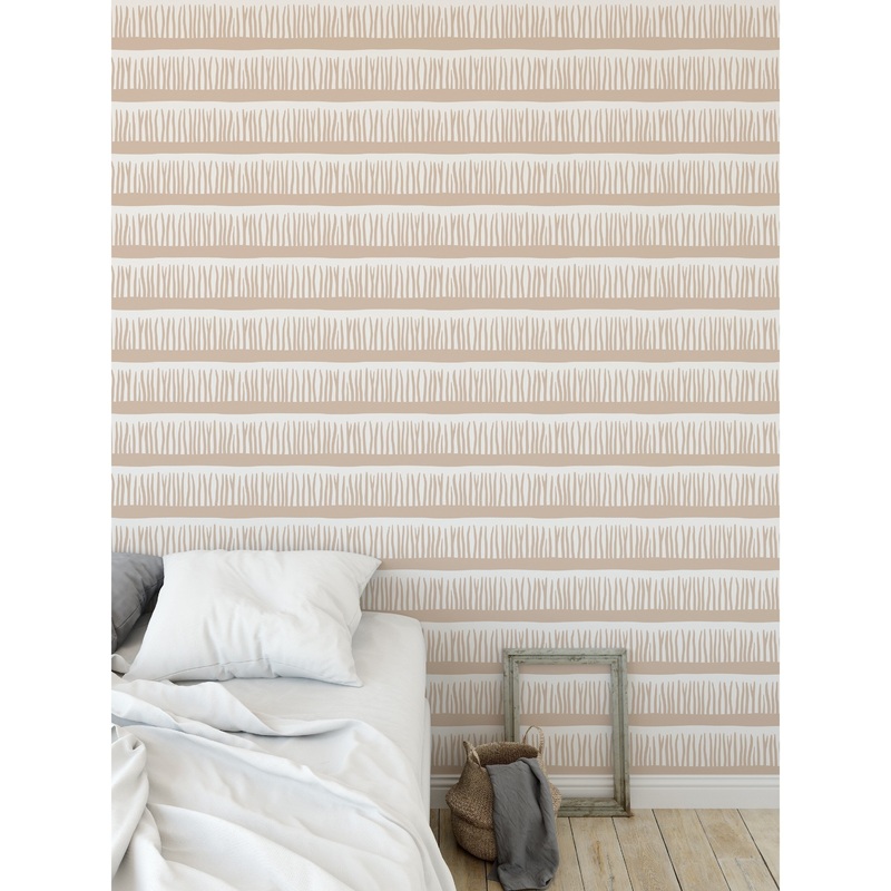 BLADES OF GRASS TAN Peel and Stick Wallpaper By Kavka Designs
