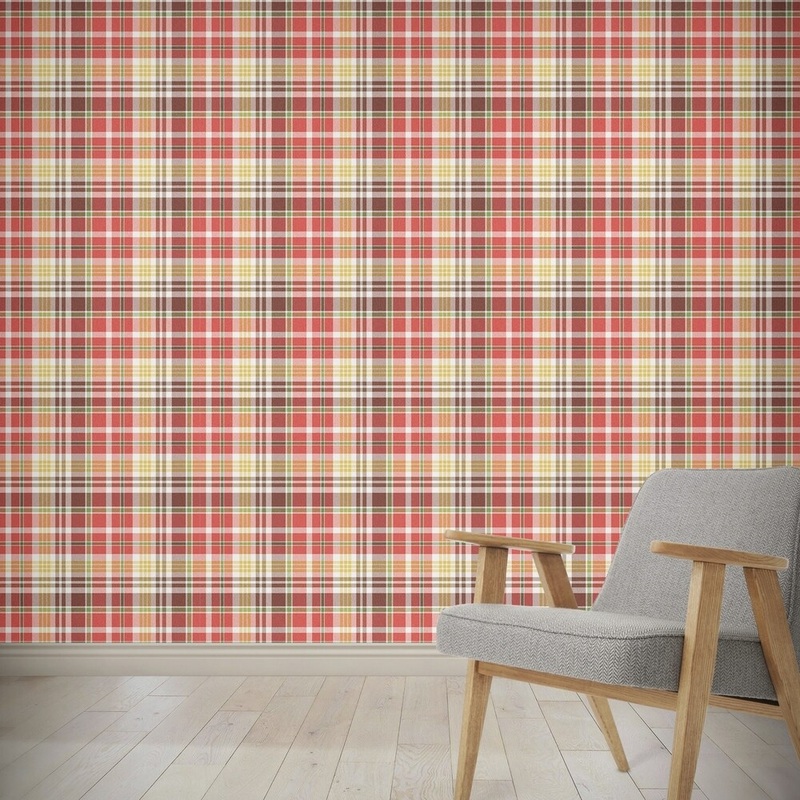 CHRISTMAS BERRIES PLAID Wallpaper By Kavka Designs - 24X48