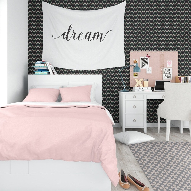 ELLE Decor AMPLITUDE GREY Peel and Stick Wallpaper By Kavka Designs
