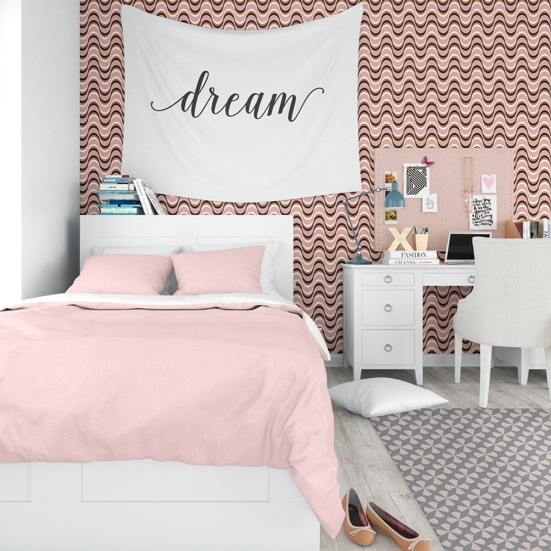 ELLE Decor AMPLITUDE PINK Peel and Stick Wallpaper By Kavka Designs