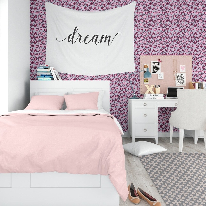 ELLE Decor DOODLE RED AND BLUE Peel and Stick Wallpaper By Kavka Designs
