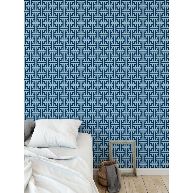 ELLE Decor HINGE BLUE Peel and Stick Wallpaper By Kavka Designs