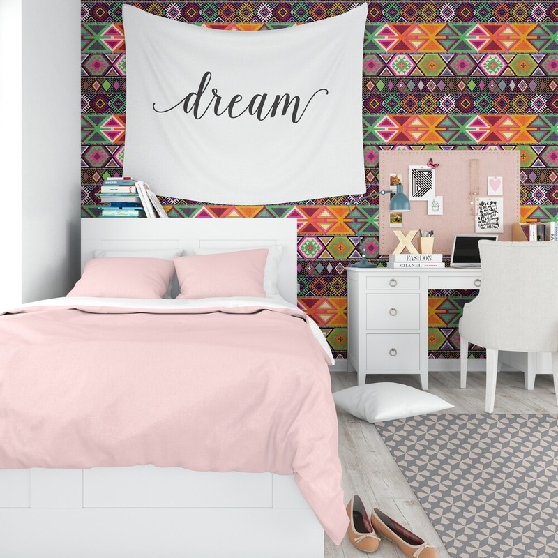 AZTEC TRIBAL MULTI Peel and Stick Wallpaper By Kavka Designs