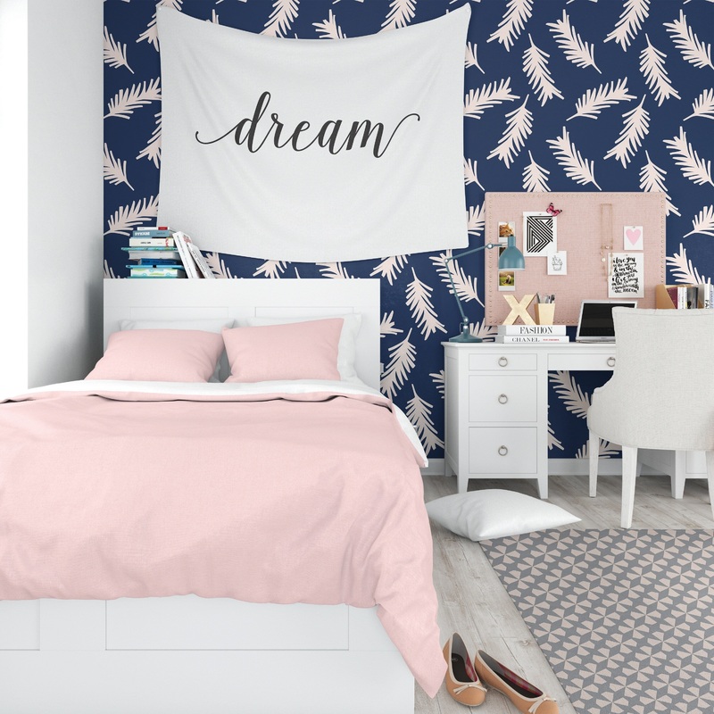 BLUE REBECCA Peel and Stick Wallpaper By Kavka Designs