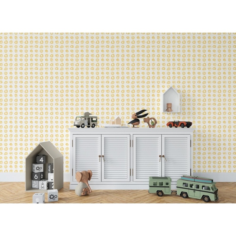 EDISON CIRCLE YELLOW Wallpaper By Kavka Designs