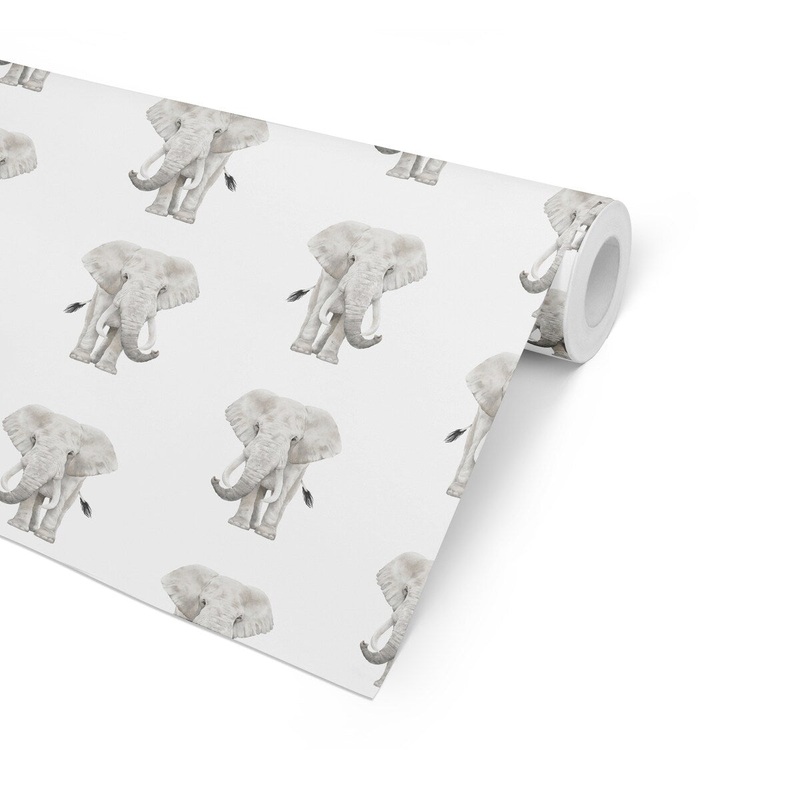 ELEPHANT Peel and Stick Wallpaper By Terri Ellis - 16'