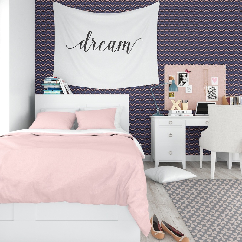 ELLE Decor AMPLITUDE PURPLE Peel and Stick Wallpaper By Kavka Designs