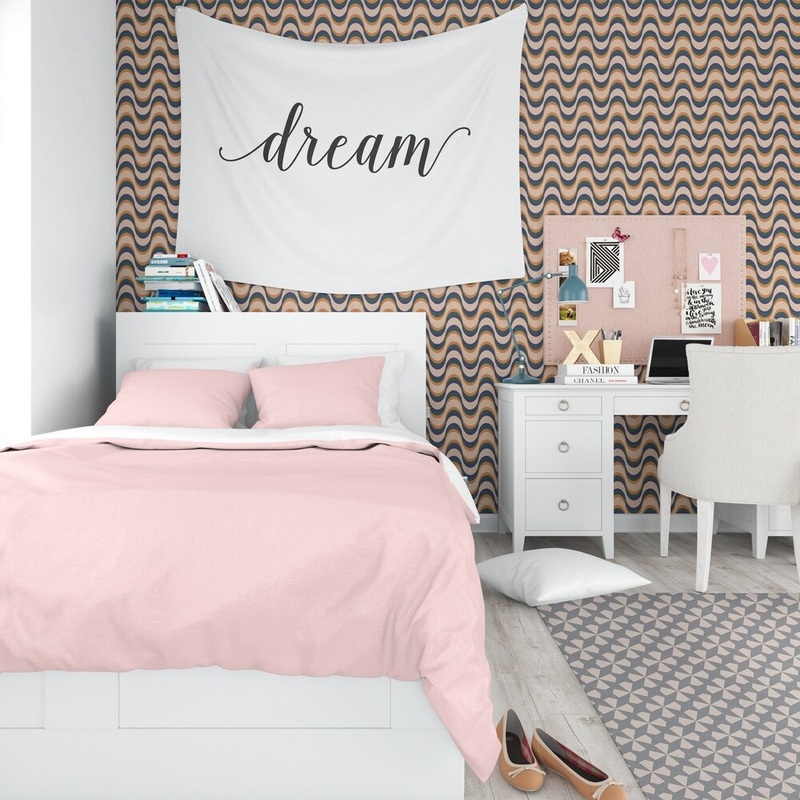 ELLE Decor AMPLITUDE TAN Peel and Stick Wallpaper By Kavka Designs