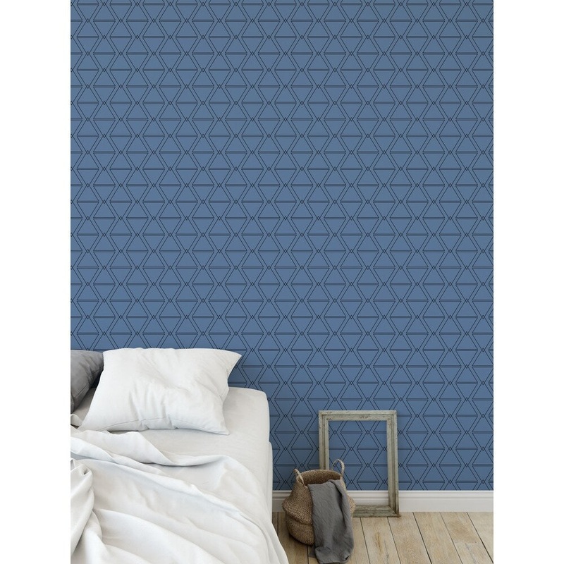 ELLE Decor ISOSCELES BLUE Peel and Stick Wallpaper By Kavka Designs