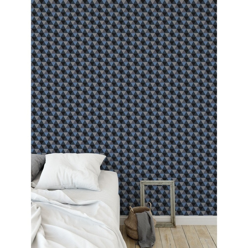 ELLE Decor PRISM CHARCOAL Peel and Stick Wallpaper By Kavka Designs