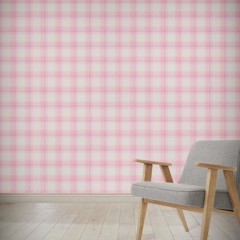 FEMININE KIDS PLAID Wallpaper By Kavka Designs - 24X48