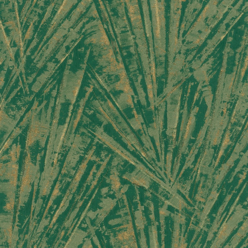 Galerie Wallcoverings Energy Collection Metallic Fan Palm Effect Wallpaper Roll