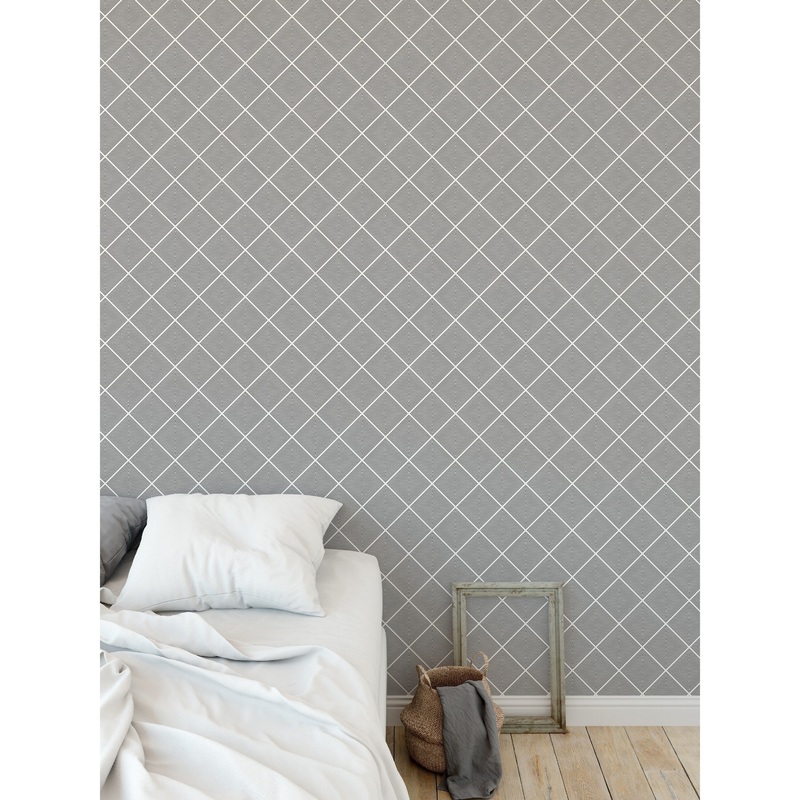 STICH TRIBAL DIAMOND BW Peel and Stick Wallpaper By Kavka Designs