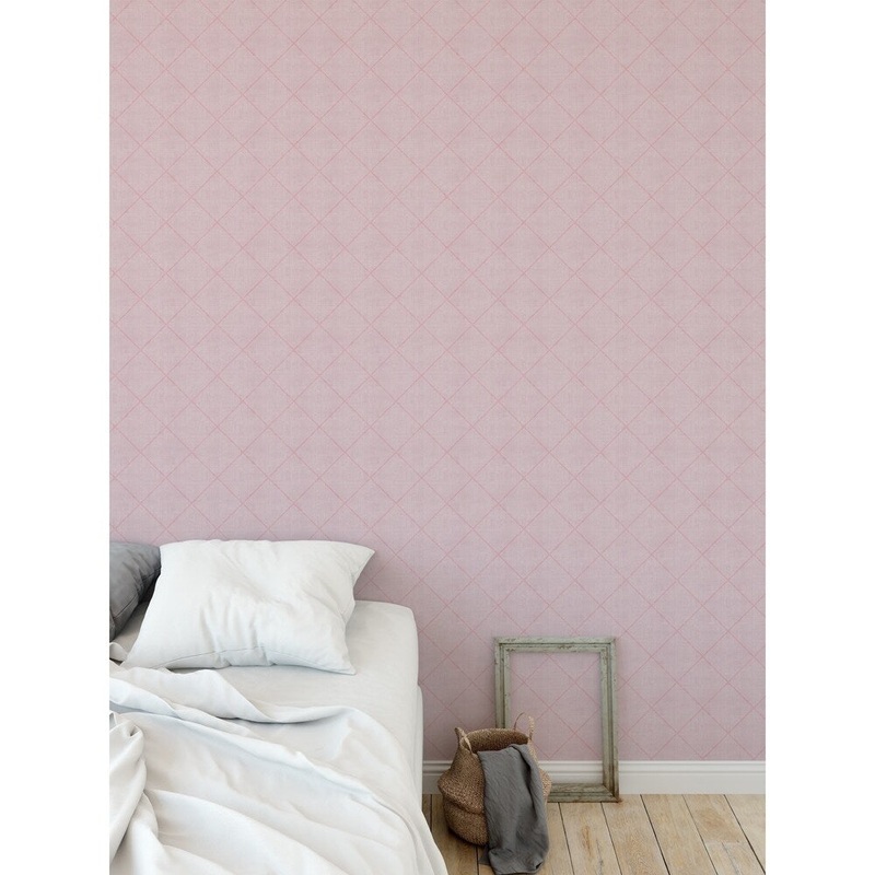 STICH TRIBAL DIAMOND PINK Peel and Stick Wallpaper By Kavka Designs