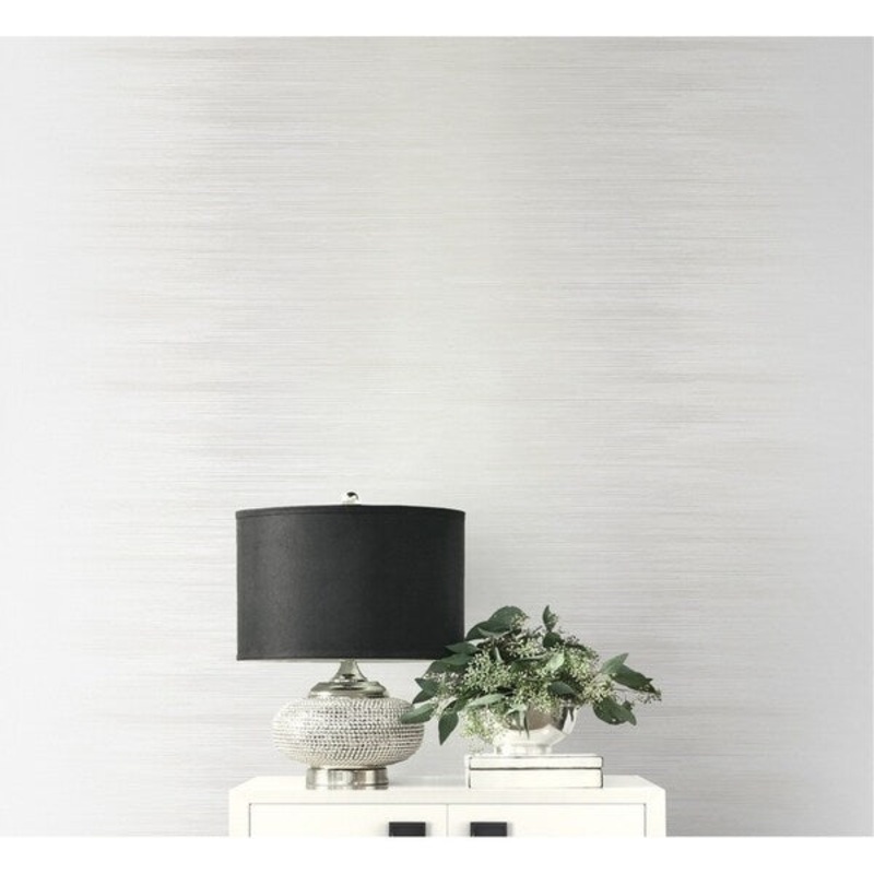 Catwalk Stria/Stripe Wallpaper, In Light Gray & Off-White