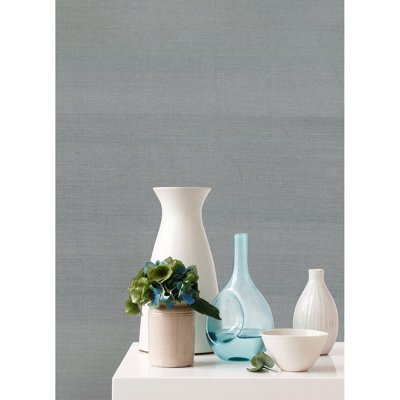 Distressed Textures Mulhouse Mirador Light Blue Sisal Grasscloth 24' L X 36" W Wallpaper Roll