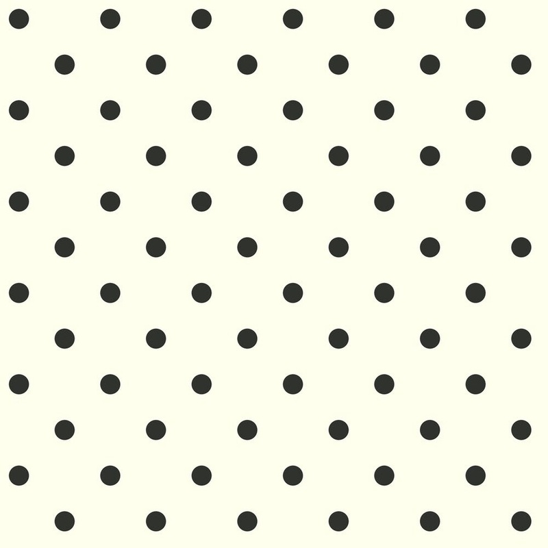 Dots on Dots Removable Wallpaper, 20.5 in. x 33 ft. = 56 sq.ft, in white/black