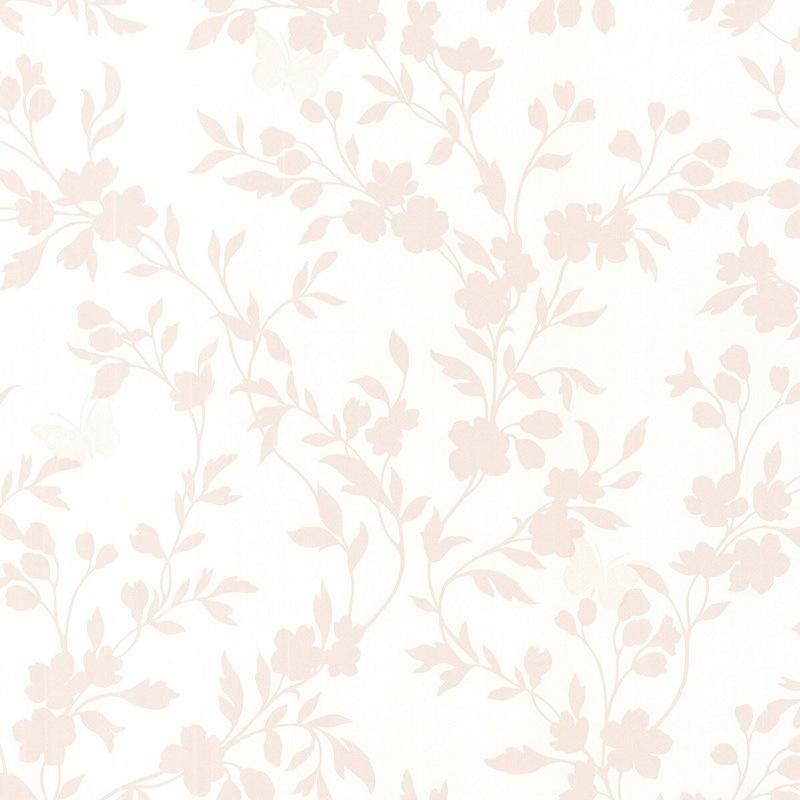 Flowers Beveridge Layla Blue Floral Trail Silhouette 33' L X 20.5" W Wallpaper Roll