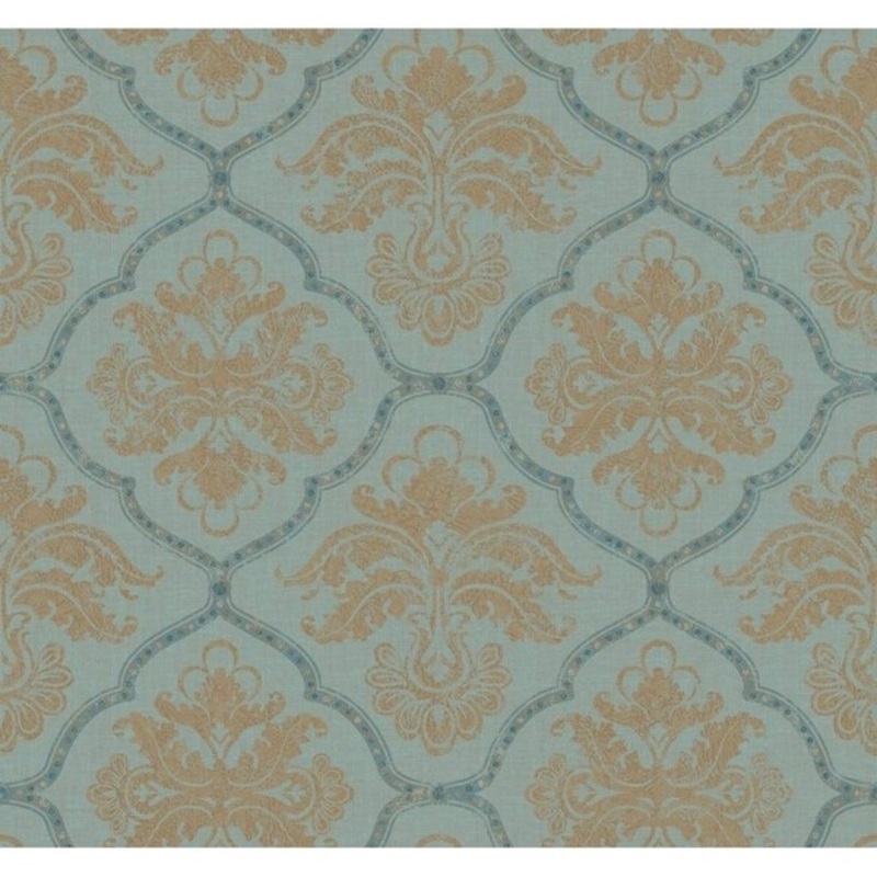 Framed Damask Wallpaper 27 in. x 27 ft. 60.75 sq.ft.
