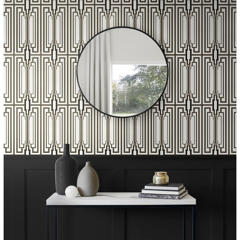 Tampa Manhattan Deco 27 In W X 18 Ft L Self-Adhesive Peel And Stick Wallpaper