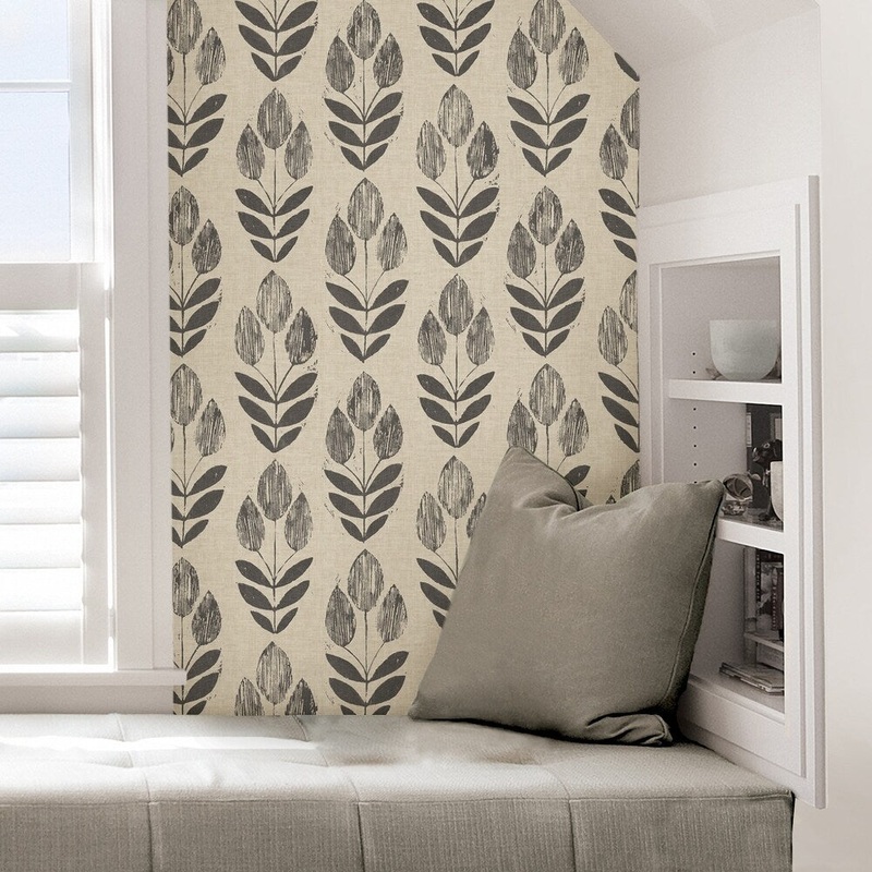 Ceres, Folk Tulip Peel & Stick Wallpaper