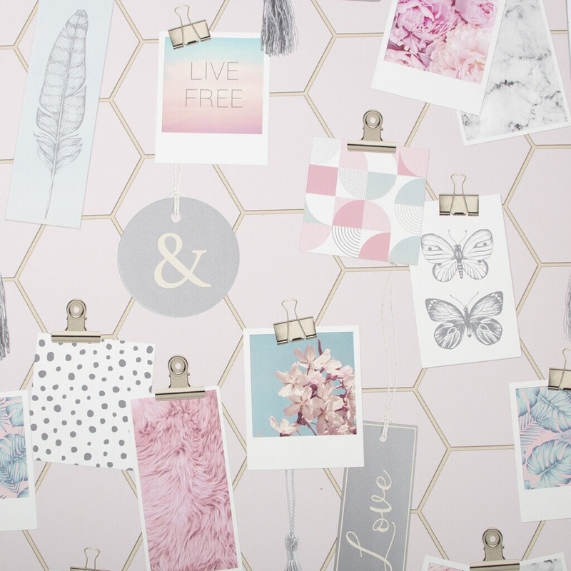Clip Frames Pink Wallpaper
