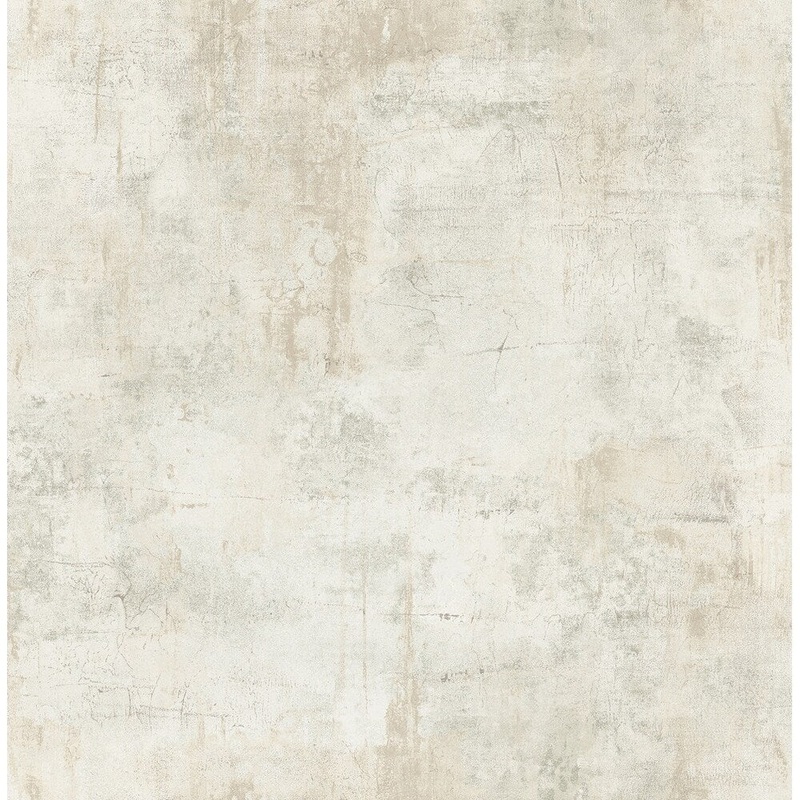 Cyprus Faux Wallpaper, In Light Gray & Off-White
