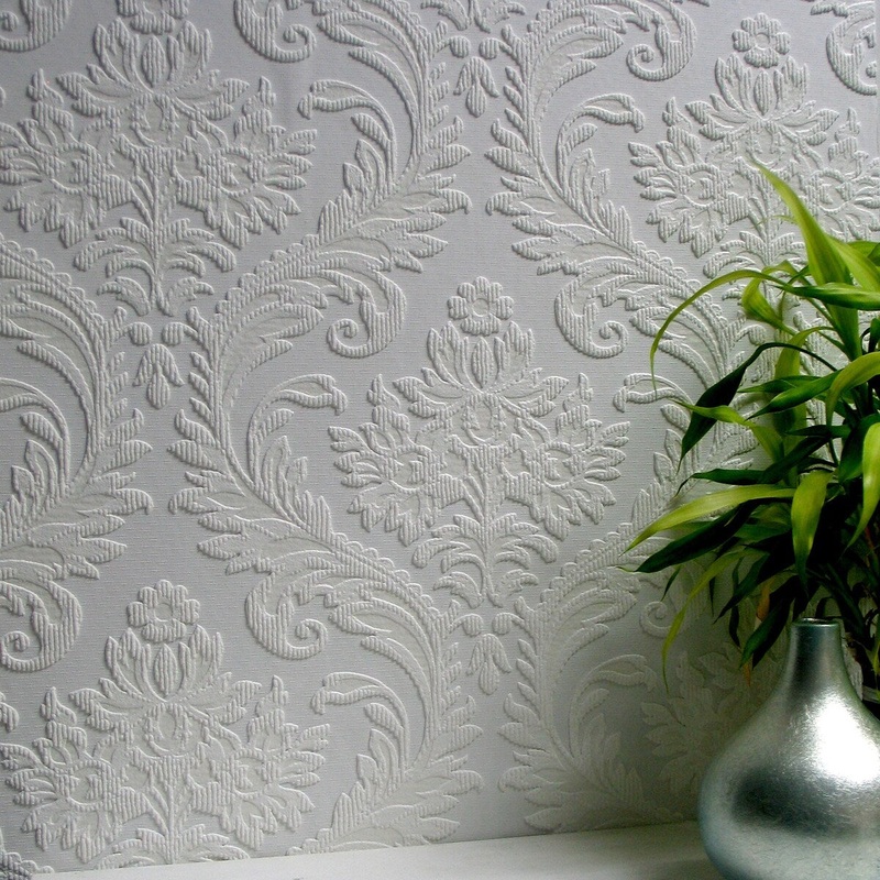 Damasks Fremont High Trad Paintable 33' L X 20.9 W Textured Vinyl Wallpaper