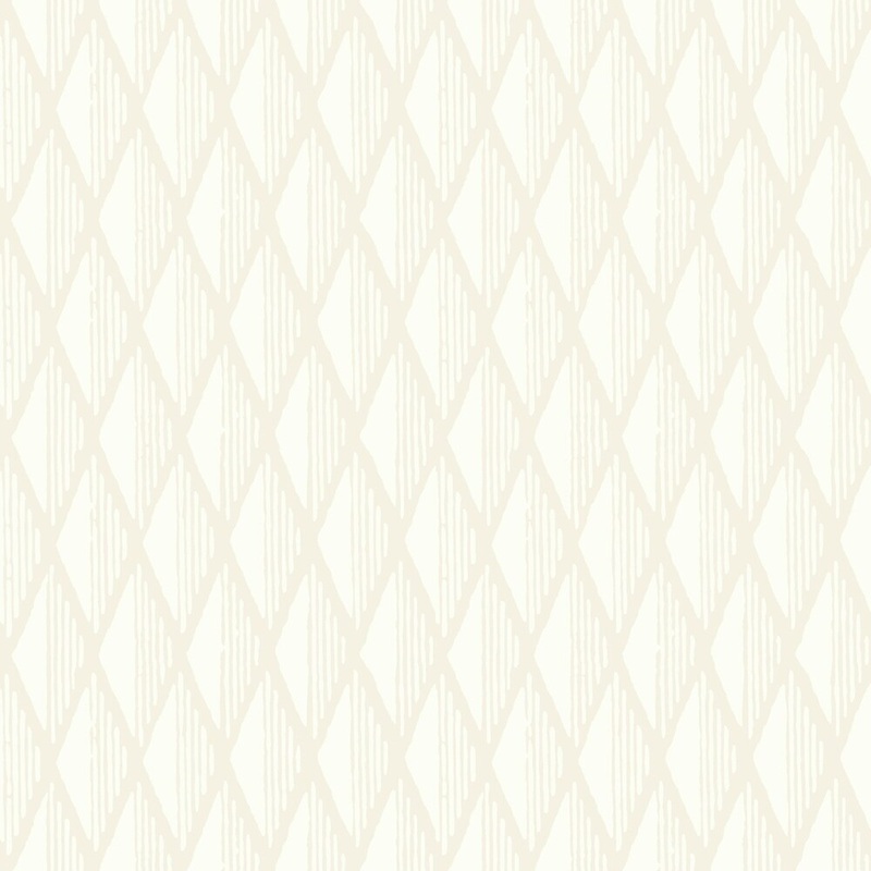 Davenport Diamond Removable Wallpaper, 20.5 in. x 33 ft. = 56 sq.ft, in White/Off Whites