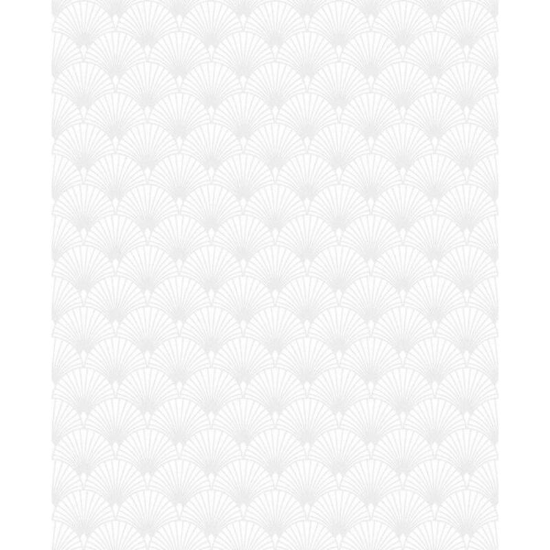 Ecailles Gatsby White Wallpaper