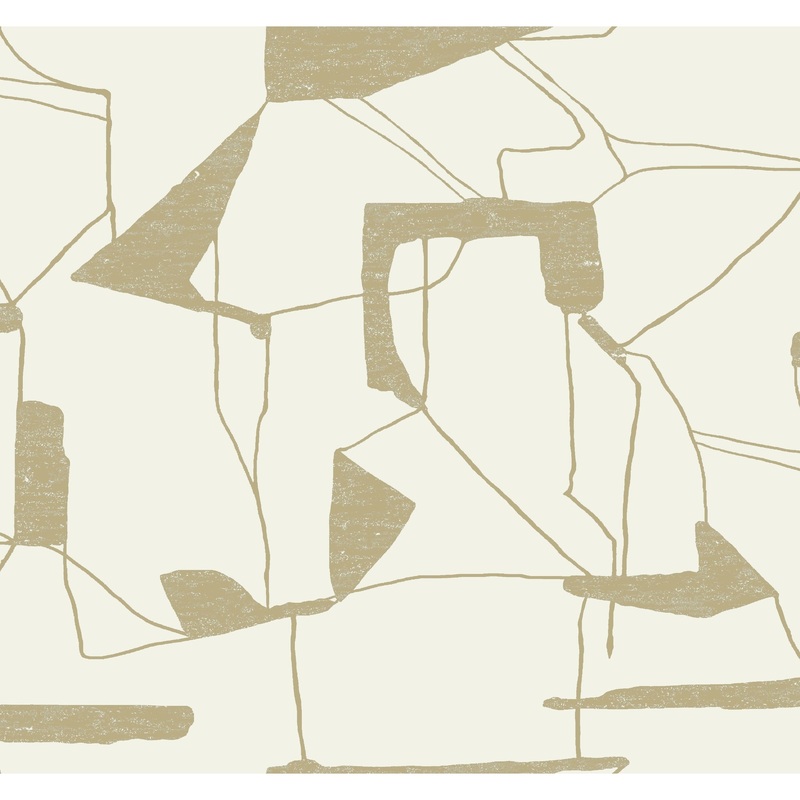 Everett, Abstract Geo 26.9' L X 27" W, Wallpaper Roll