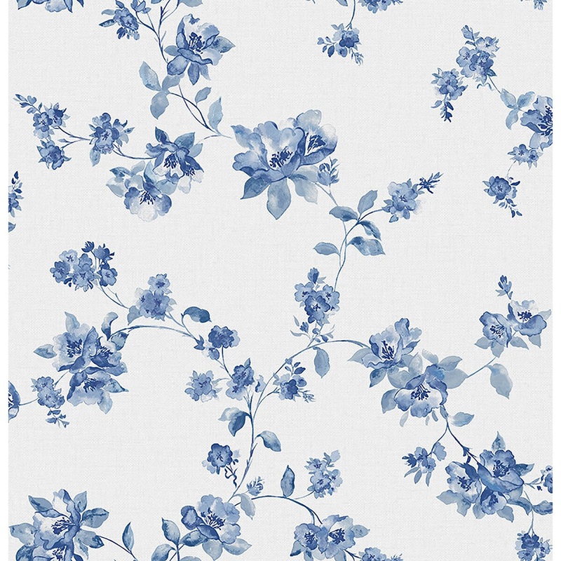 Flowers Portland Sapphire Festival Floral Wallpaper
