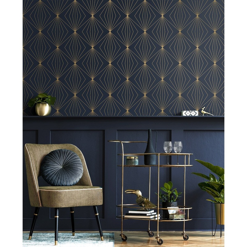 Truro Gem Geometric 20.9 In W X 18 Ft L Self-Adhesive Peel And Stick Wallpaper