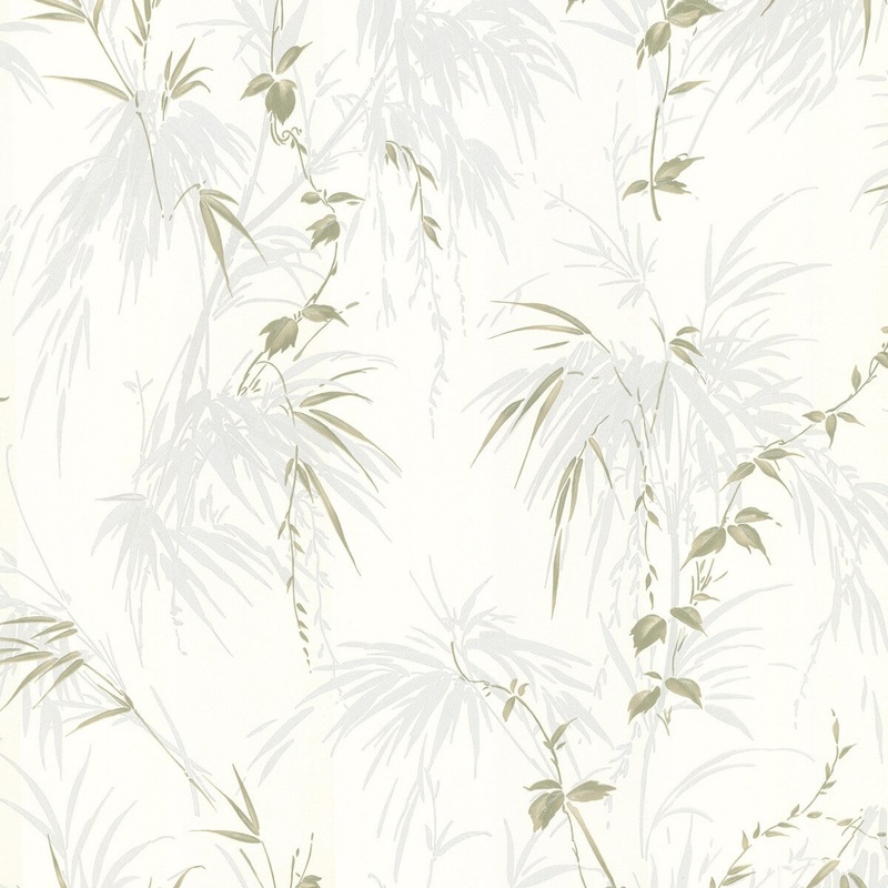Botanical Pittsburgh Blue Palm Leaves Wallpaper