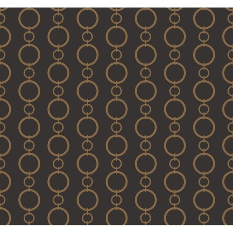 Chain Stripe Wallpaper, 27 in. x 27 ft. = 60.75 sq.ft., in black, metallic gold