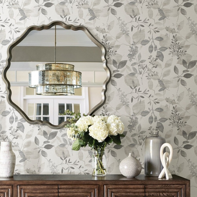 Encinitas, Grey Breezy Peel & Stick Wallpaper