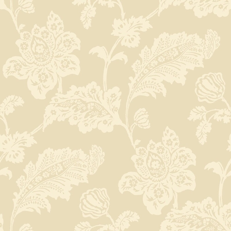 Everard Damask Wallpaper, 20.5 in. x 33 ft. = 56 sq.ft, in beige, rich cream