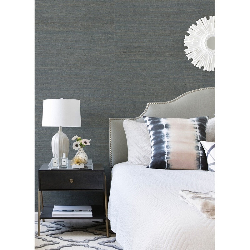Fresnes, Aiko Slate Sisal 24' L X 36" W, Wallpaper Roll