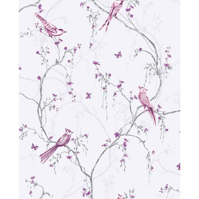 Songbird Lilac Wallpaper