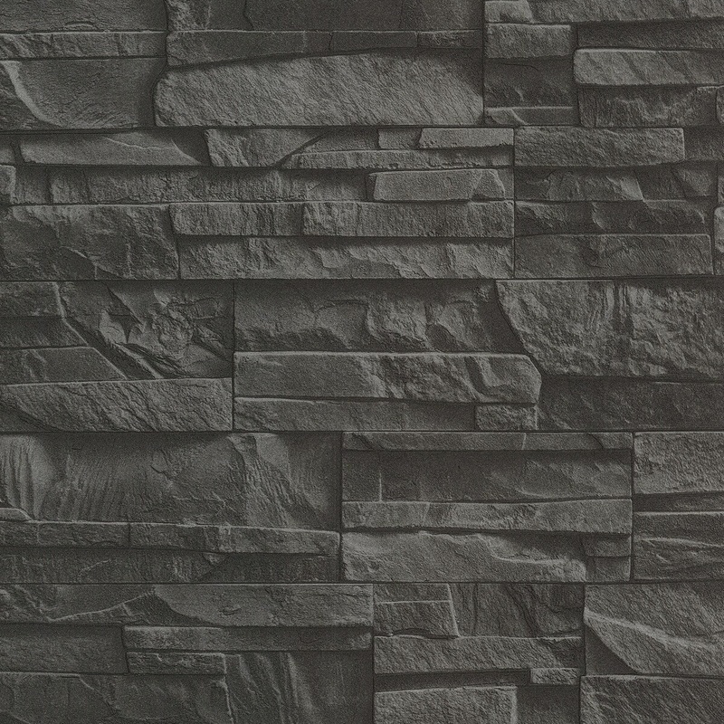 Stones MacMillan Stacked Slate Wallpaper 20.5 in x 33 ft = About 56.4 square feet