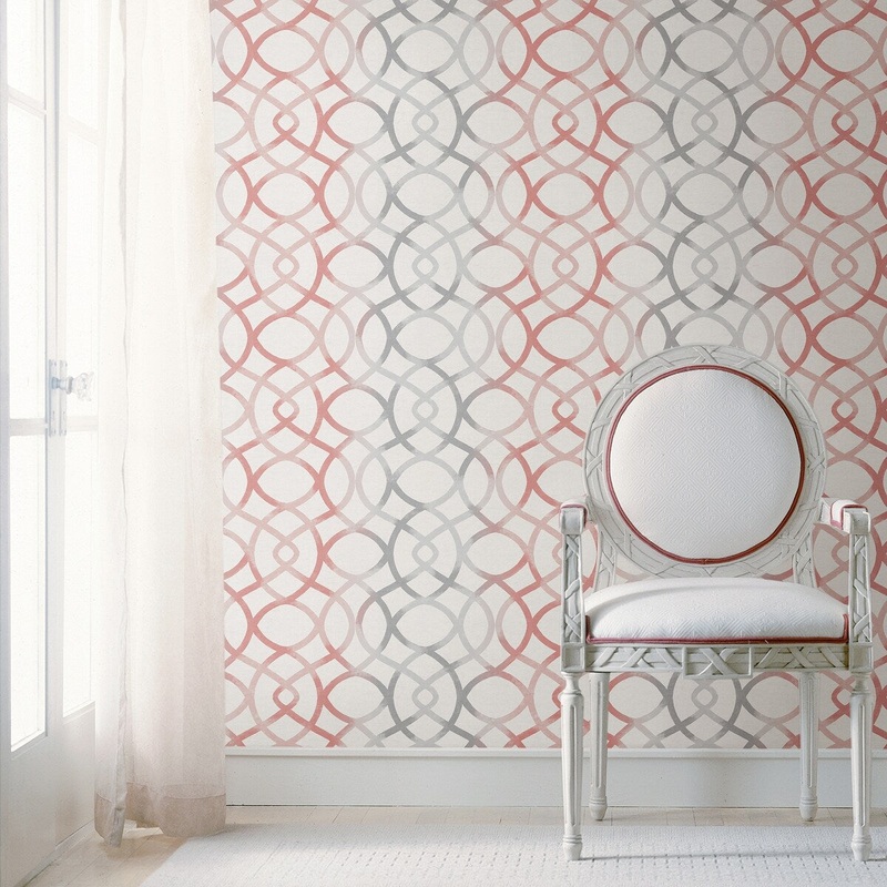 Stripes Benicia Twister Trellis 33 FT. L x 20.5In. W Wallpaper Roll