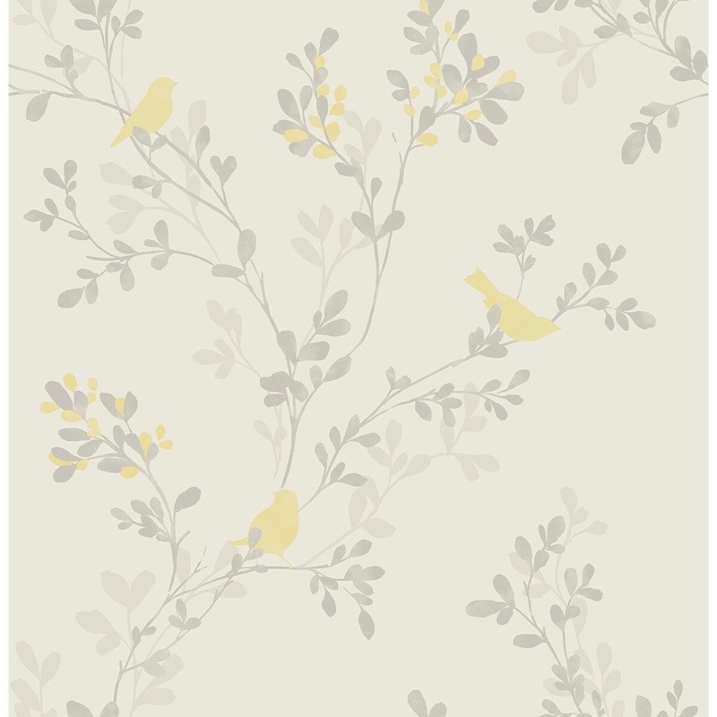 Trees Pearland Yellow Birds & Trees Wallpaper