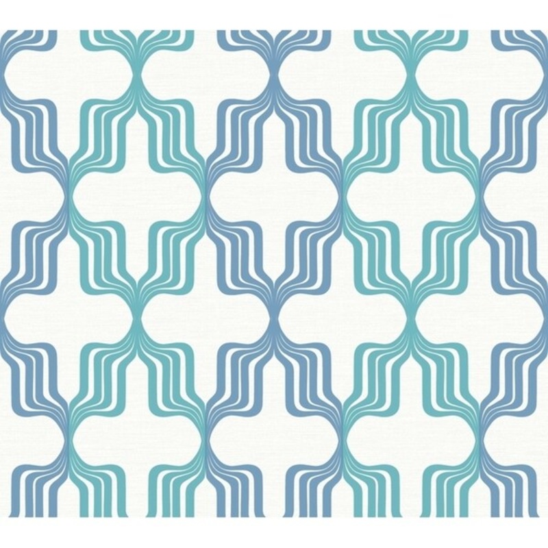 Earn Your Stripes Removable Wallpaper, 27 in. x 27 ft. = 60.75 sq.ft., in aqua/blue/white