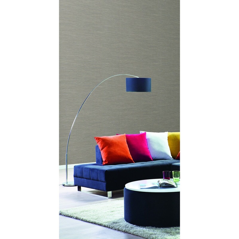 Encinitas Ramie Weave Dark Gray Wallpaper