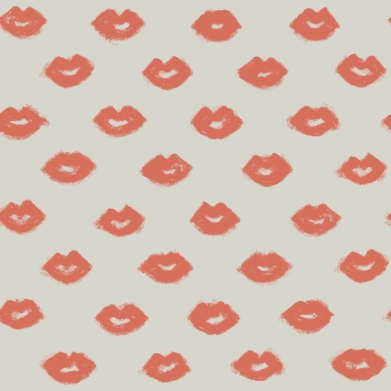 Femme Fatale Removable Wallpaper, 20.5 in. x 33 ft. = 56 sq.ft, in metallic gray/orange