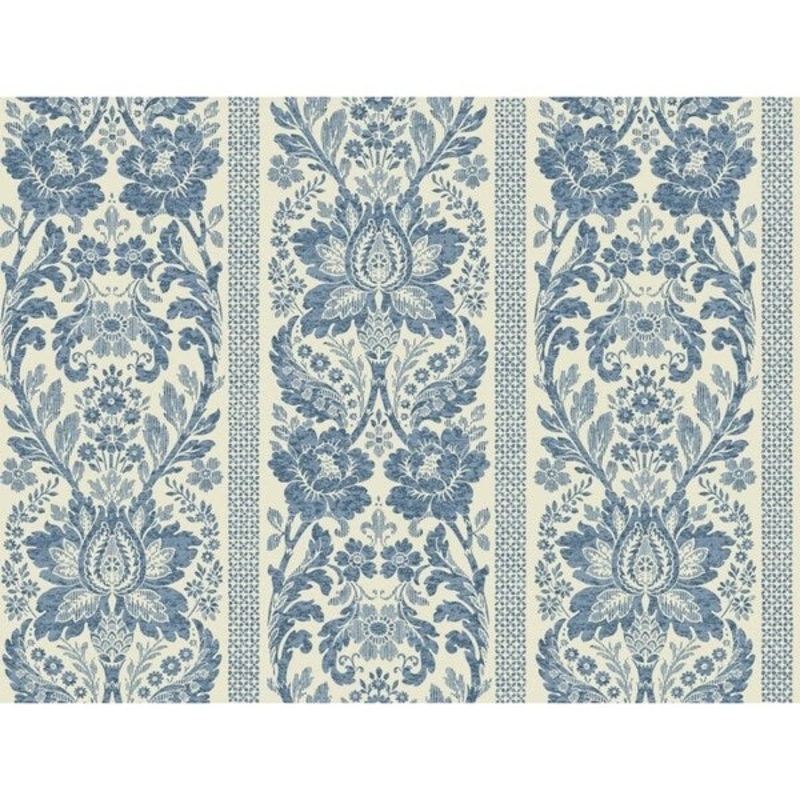 Floral Damask Stripe Wallpaper 27 in. x 27 ft. 60.75 sq.ft.