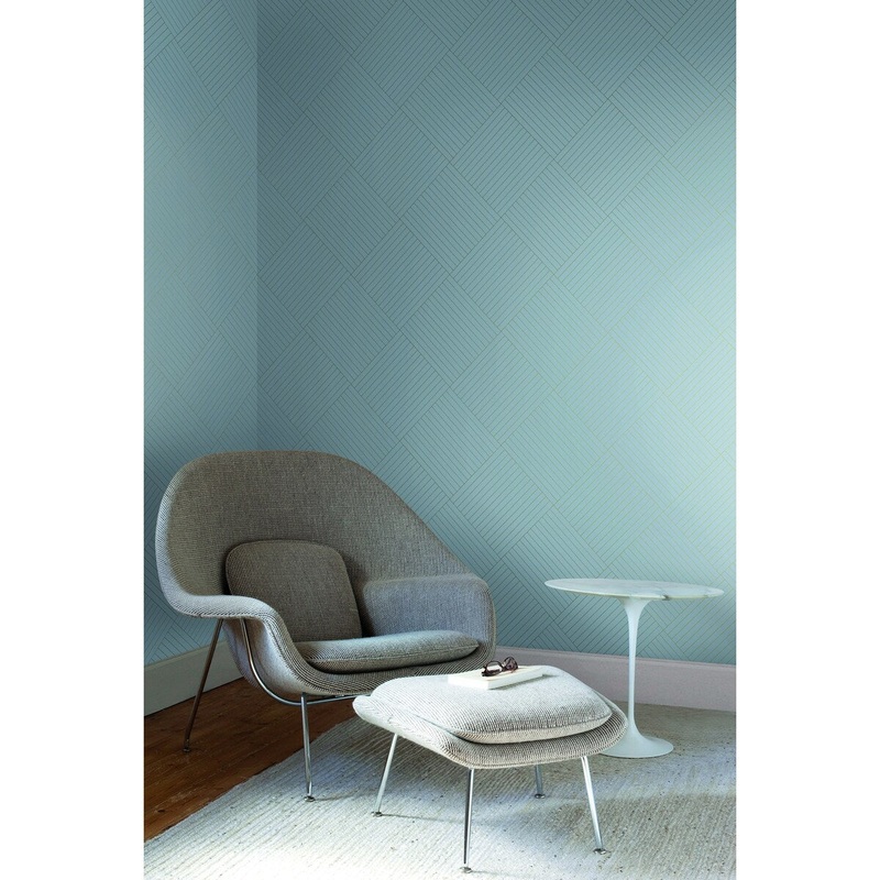 Fresno Twisted Tailor Blue Wallpaper