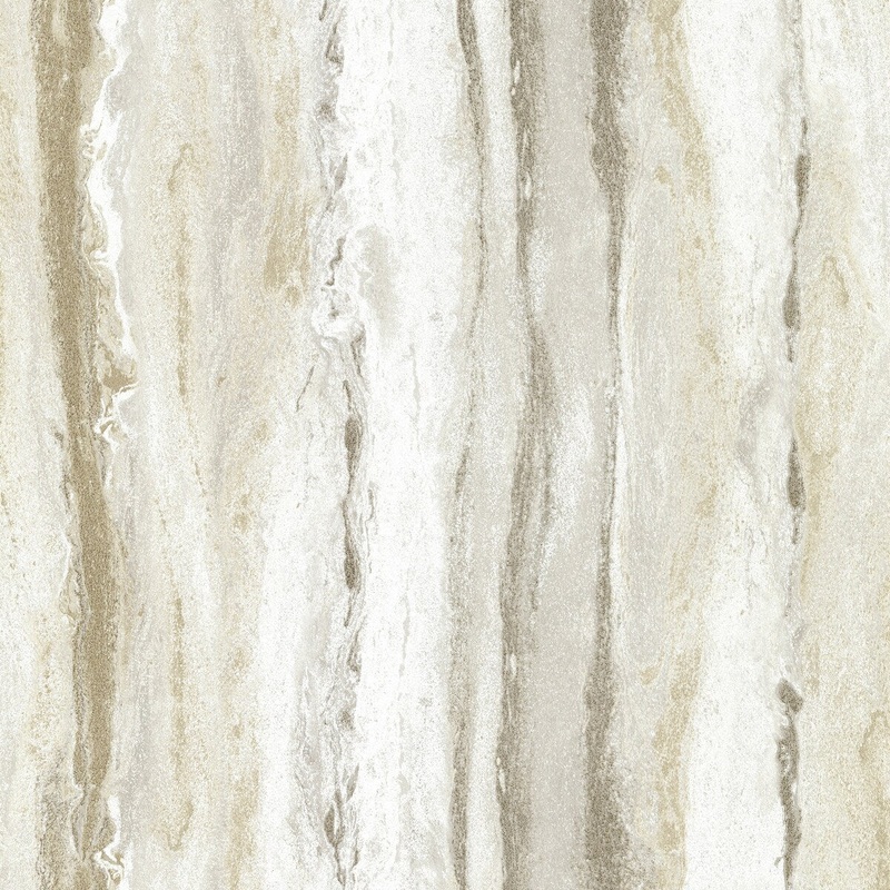 Stone Eisenhower Delesse Platinum Marbled 33 feet long X 20.9 inch wide Wallpaper Roll