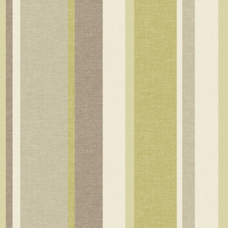Stripes Scott Keene Green Linen Stripe 33' L X 20.5" W Wallpaper Roll