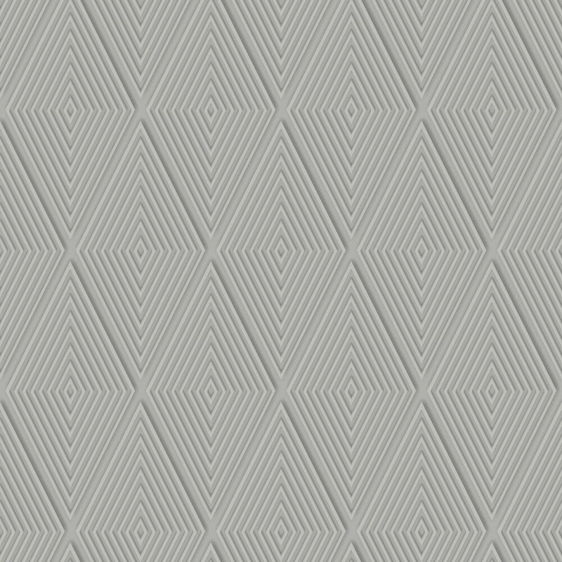 Conduit Diamond Wallpaper, 20.5 in. x 33 ft. = 56 sq. ft, in Grey, Gray